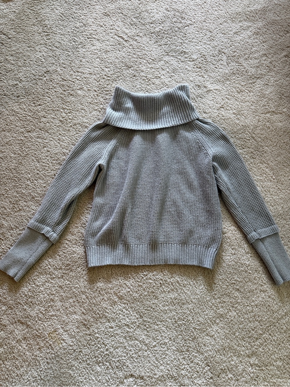 Market & Spruce Light Gray Turtleneck Sweater for Women
